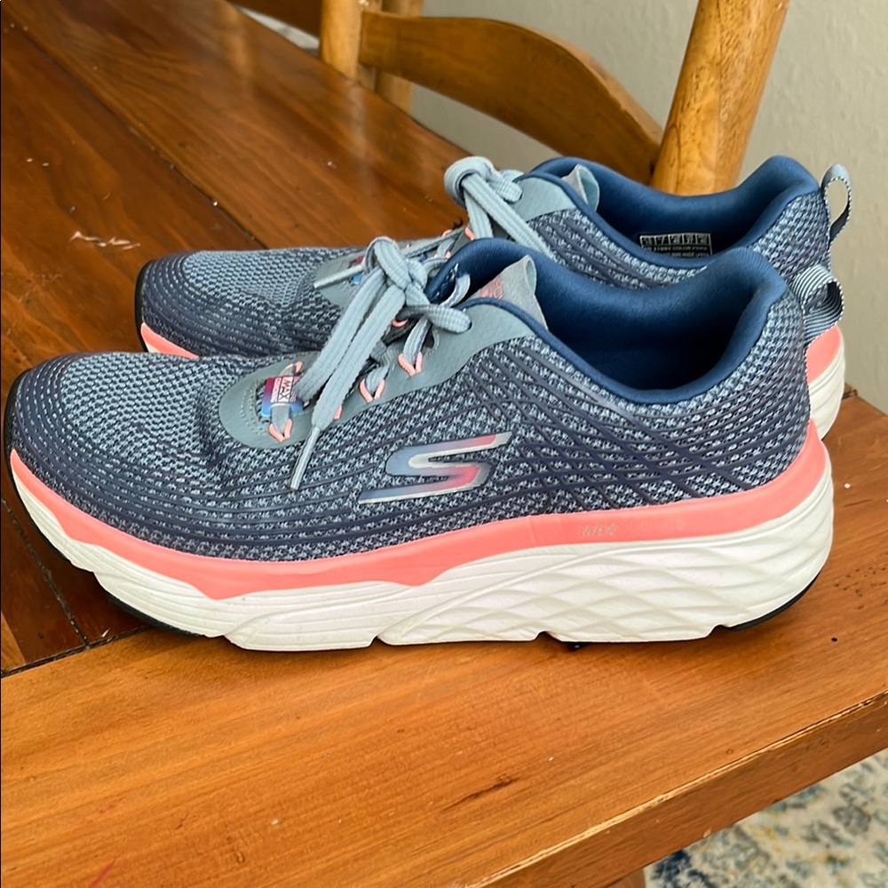Gray and Pink Athletic Sneakers